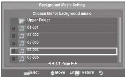 SAMSUNG LE46B550A5WQU - Background Music Setting: - 1