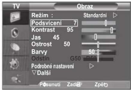 SAMSUNG LE46B550A5WQU - Uprava vlastniho nastaveni obrazu - 1
