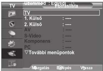 SAMSUNG LE46B550A5WQU - Forrás kivalasztása - 2