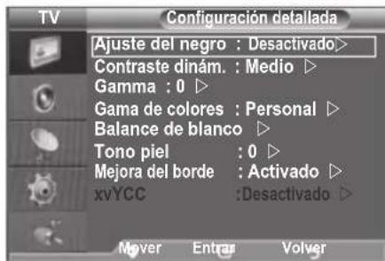 SAMSUNG LE46B550A5WQU - Configuración detallada de los values de laImagen - 2