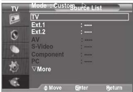 SAMSUNG LE46B550A5WQU - Selecting the Source - 2