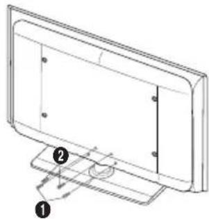 SAMSUNG LE46B550A5WQU - Anbringen des Standfußes - 2