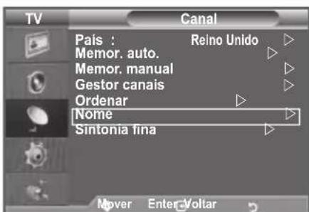 SAMSUNG LE46B550A5WQU - Atribuir nomes a canais - 1