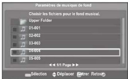 SAMSUNG LE46B550A5WQU - Paramètres de musique de fond: - 1