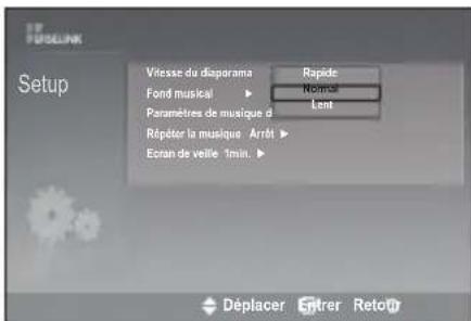 SAMSUNG LE46B550A5WQU - Vitesse du diaporama: - 1