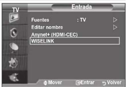 SAMSUNG LE46B550A5WQU - Utilización del menu WISELINK - 1