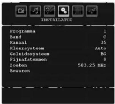 SALORA LCD 3231 DVX - Installatiemenu - 1