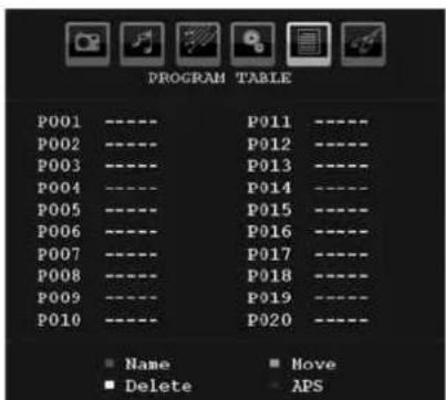 SALORA LCD 3231 DVX - Program Table - 1