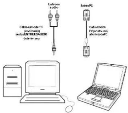 SALORA LCD 3231 DVX - Connexion du téléviseur LCD à un PC - 1