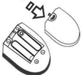 SALORA LCD 3231 DVX - Inserting Batteries in the Remote Control Handset - 1
