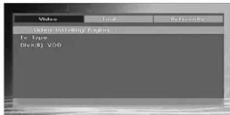 SALORA LCD 3231 DVX - VIDEO SETUP PAGE - 1