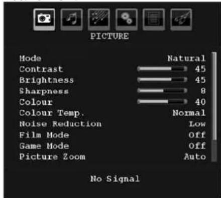 SALORA LCD 3231 DVX - Menu System - 1