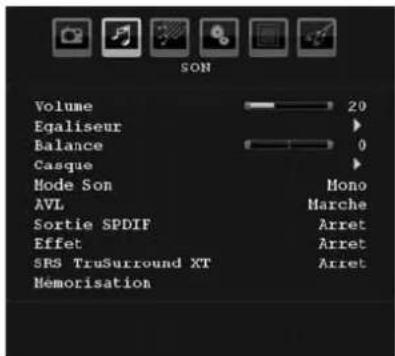 SALORA LCD 3231 DVX - Menu Son - 1