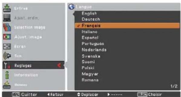 SANYO PLCXU301A - Position du menu - 4