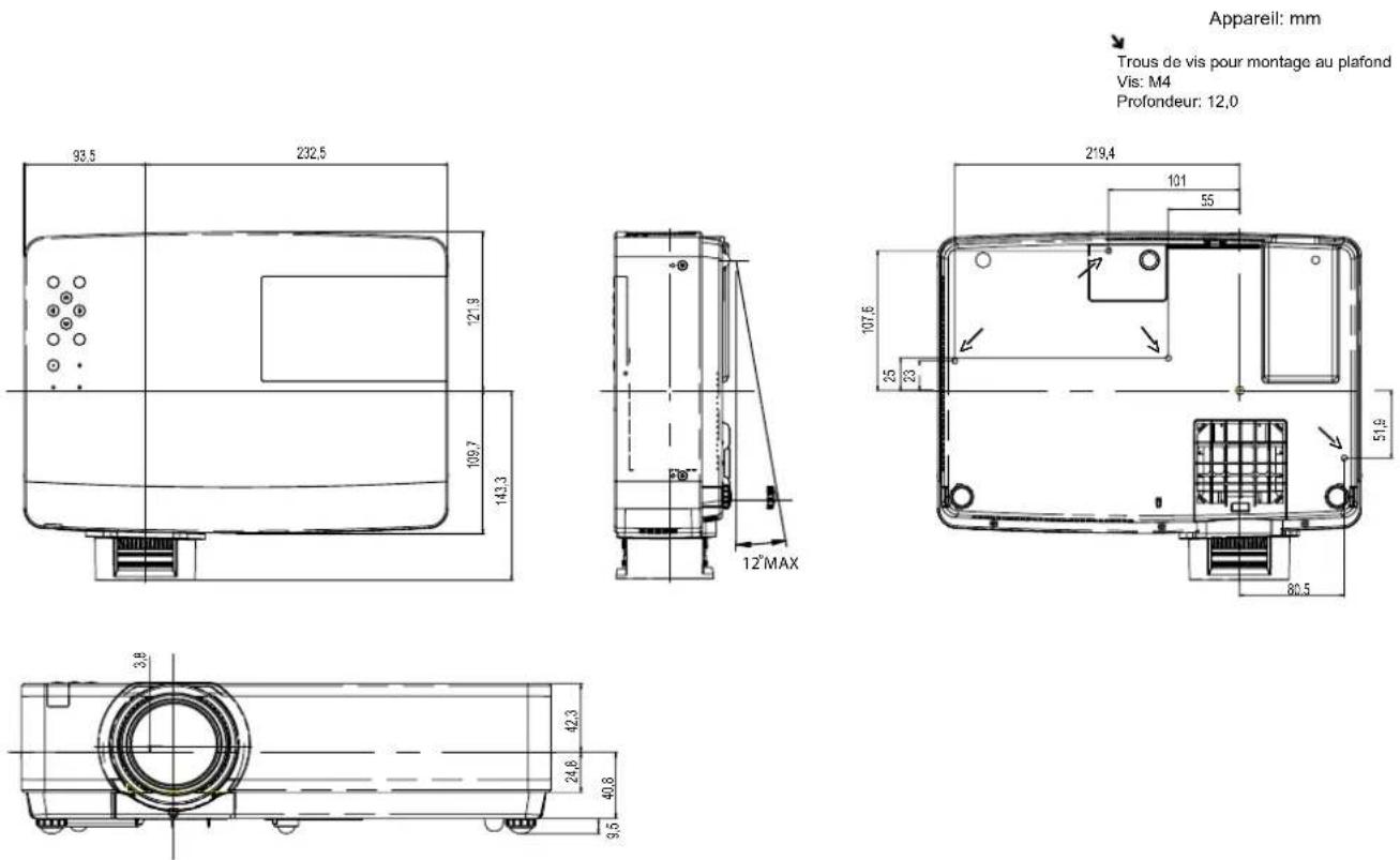 SANYO PLCXU301A - Dimensions - 1
