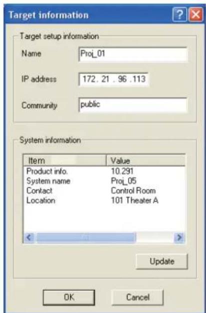 SANYO PLCXU301A - Ajout de la cible - 1