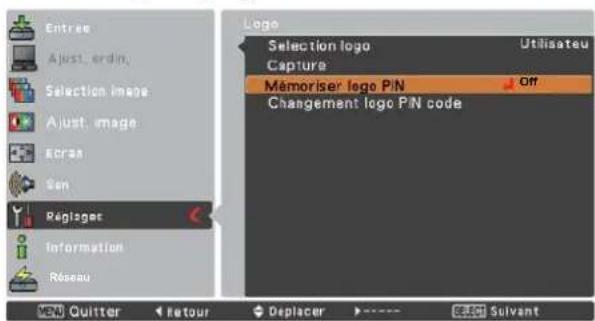 SANYO PLCXU301A - Verrouillage logo par code PIN - 4