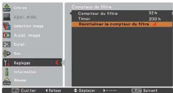 SANYO PLCXU301A - Remise à zéro du compteur du filtré - 1