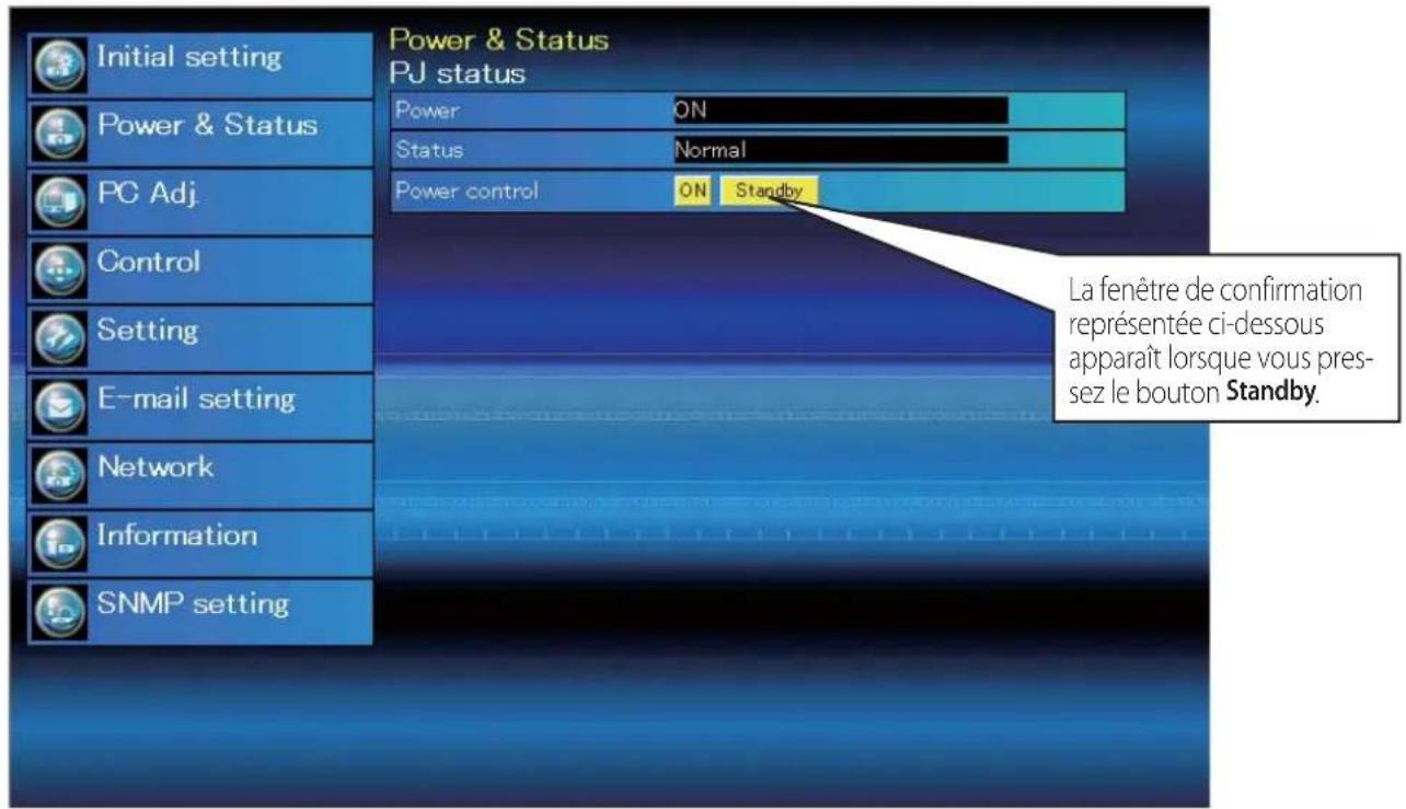 SANYO PLCXU301A - Contrôle de l'alimentation et vérification de l'état - 1