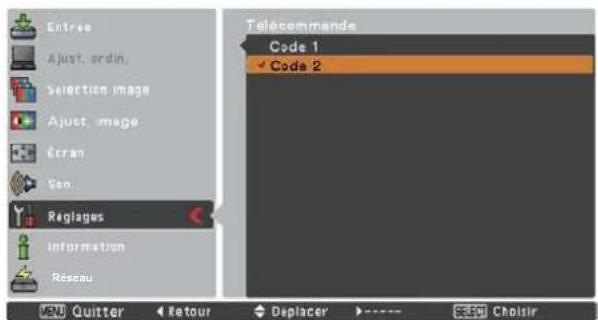 SANYO PLCXU301A - Pour changer le code de la télécommande: - 6
