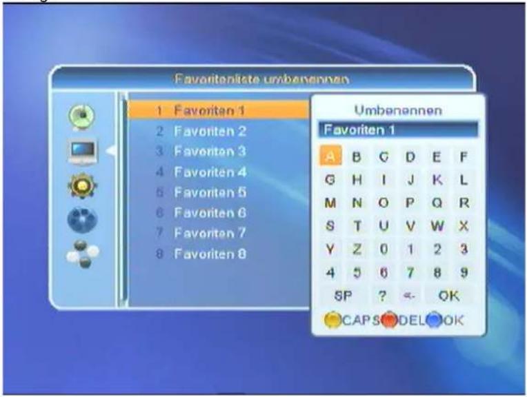 SetOne EasyOne SHD 4U - Favoriten umbenennen - 1