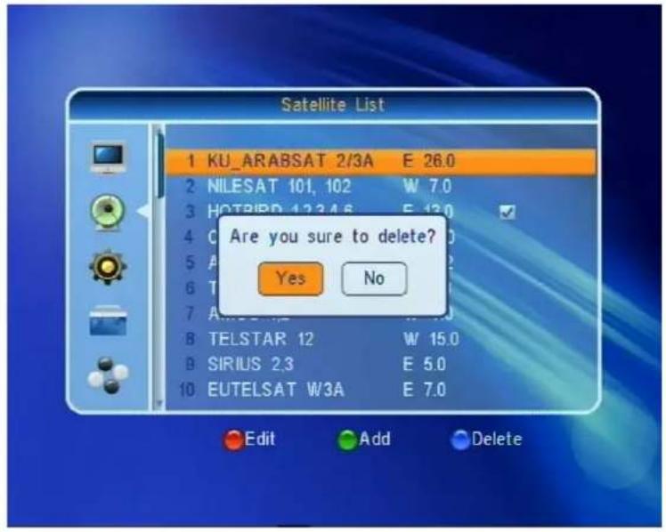 SetOne EasyOne SHD 4U - Satellite list - 4