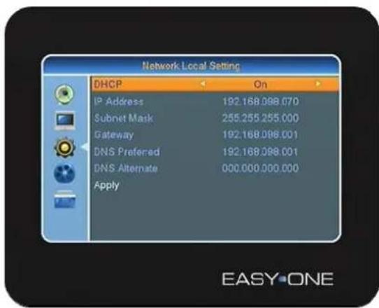 SetOne EasyOne SHD 4U - Network Local Setting - 2