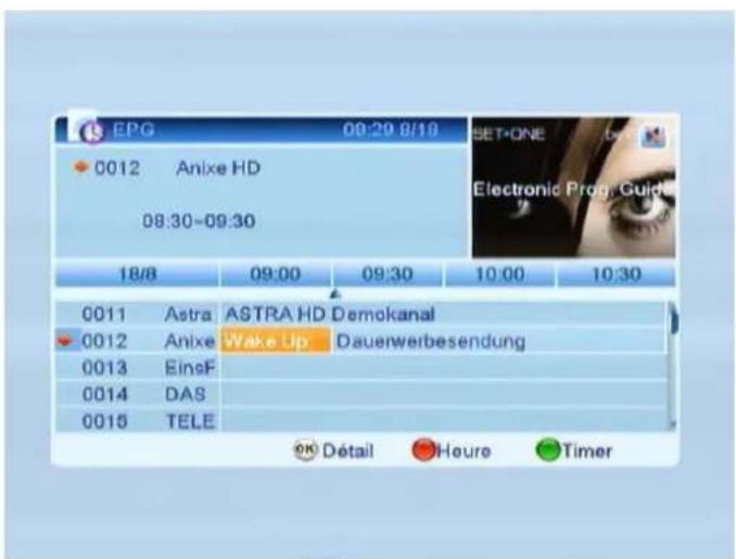 SetOne EasyOne SHD 4U - EPG (Guide des programmes électroniques = Electronic Program Guide) - 1