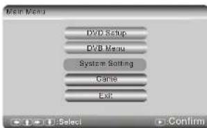 SALORA DVP 7027 DVBT - System Setting - 1