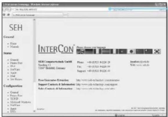 SEH PS113 - Amministrazione tramite la Homepage del server di stampa - 1