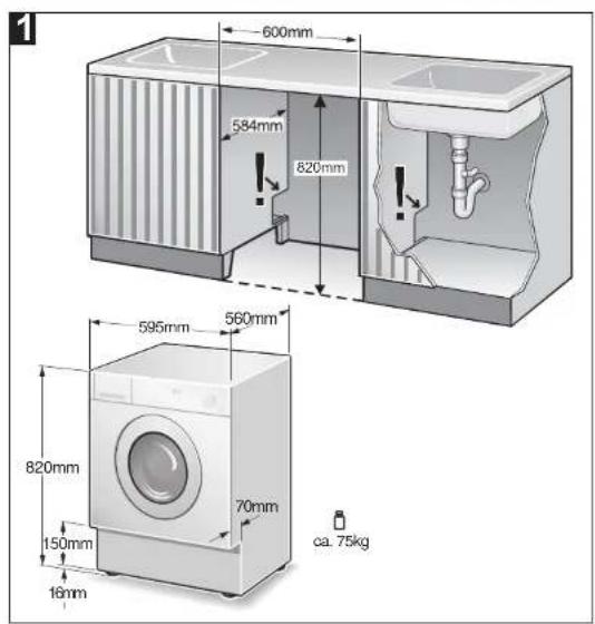 SMEG WDI16BA1 - ASSEMBLY INSTRUCTIONS FOR BUILT-IN WASHING MACHINES - 1