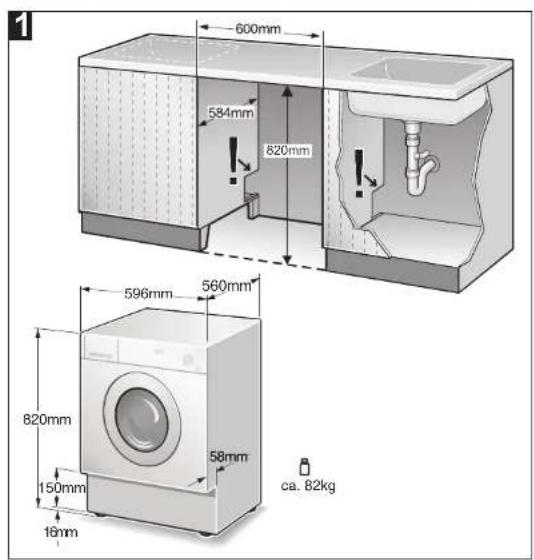 SMEG LST107 - ISTRUZIONI DI MONTAGGIO DELLE LAVATRICI INTEGRABILI - 1