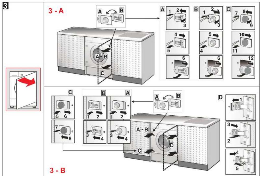 SMEG LST107 - ISTRUZIONI DI MONTAGGIO DELLE LAVATRICI INTEGRABILI - 3