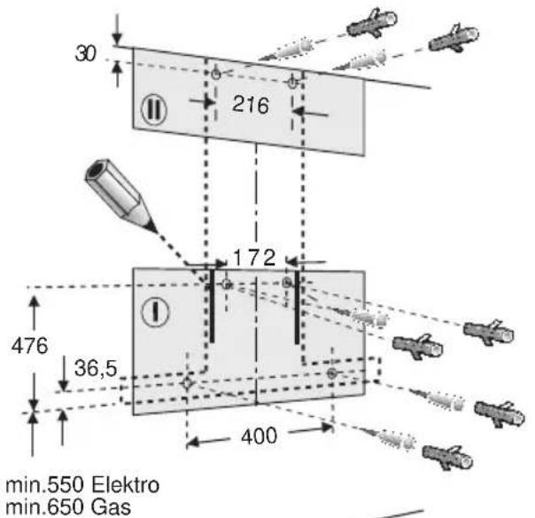 SIEMENS LC57970 - O exaustor está preparado para ser montado numa parede da cozinha. - 1