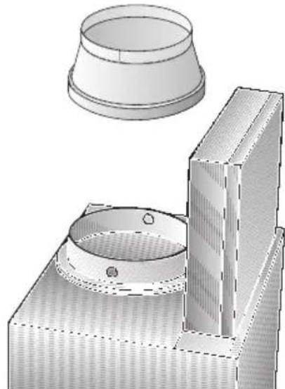 SIEMENS LC57970 - Poistoilmaputken liitanta  120 mm: - 1