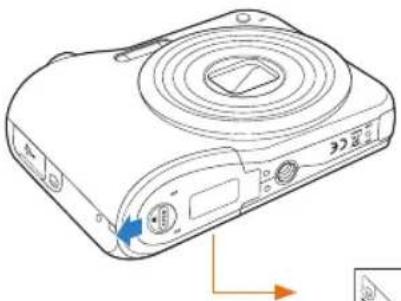 SAMSUNG ES30 - Insertion de la batterie et de la carte mémoire - 1