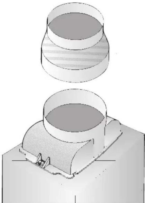 SIEMENS LC46950 - Aansluiting luchtafvoerpijp ∅ 100 mm: - 1