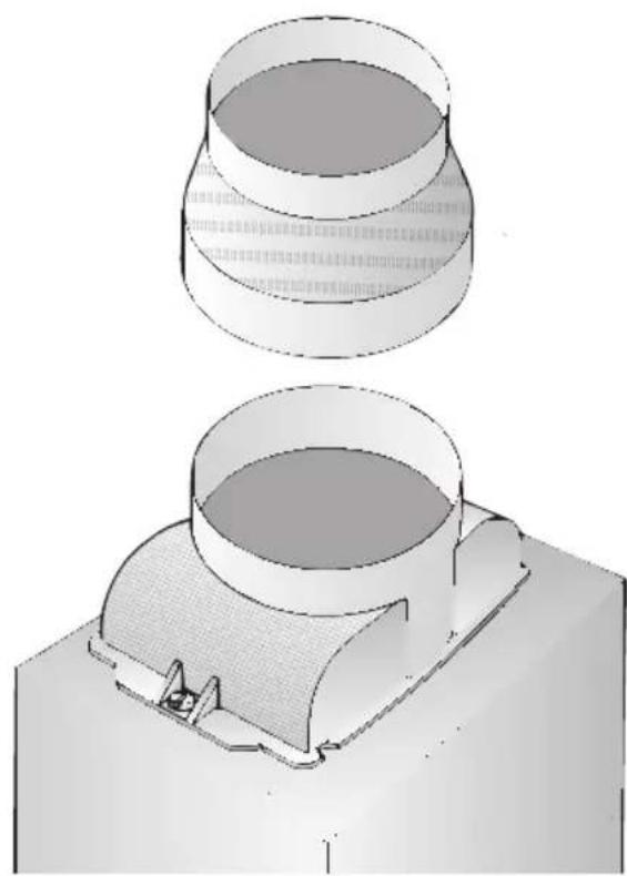 SIEMENS LC46950 - Branchement du conduit d'évacuation ∅ 100 mm: - 1