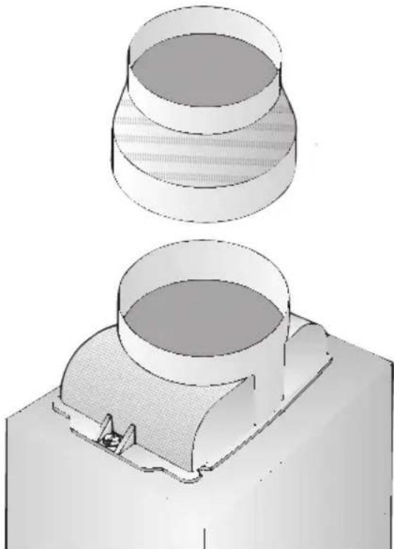 SIEMENS LC46950 - Collegamento del tubo di scarico ∅ 100 mm: - 1