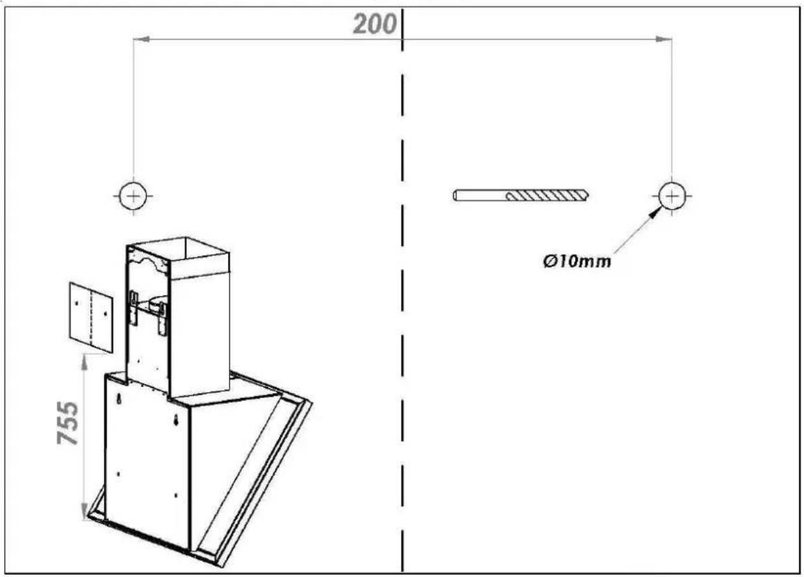 SIEMENS LC85K950 - Encastrement / Gabarit de perçage - 1