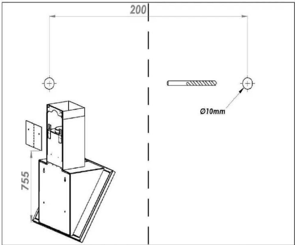 SIEMENS LC85K950 - Montaje / Plantilla para taladrar - 1