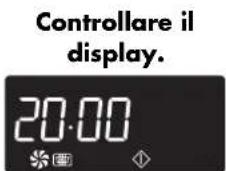 Controllare il display. 20:00