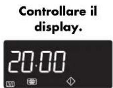 Controllare il display. 20:00