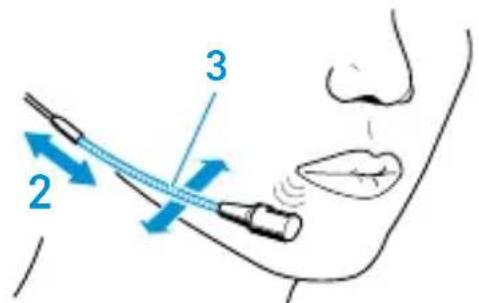 SENNHEISER HSP 4 - Mikrofon zum Mundwinkel hin ausrichten - 2