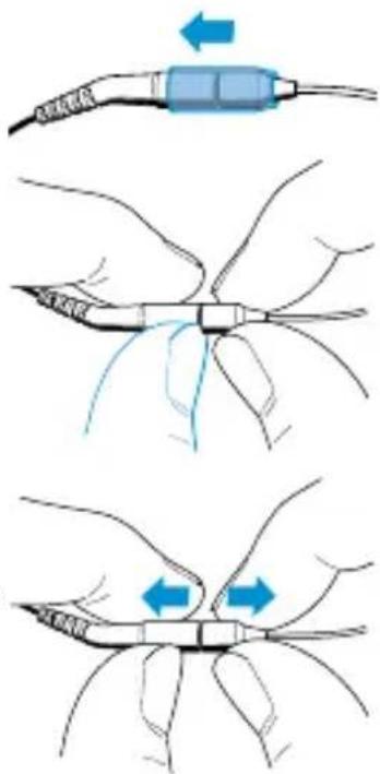 SENNHEISER HSP 4 - Cleaning the contacts of the connection cable - 1