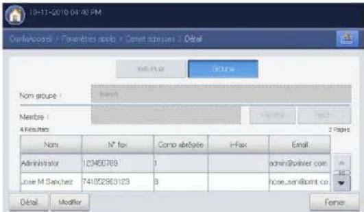 SAMSUNG SCX8030ND - Modification d'une adresse de groupe - 3