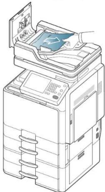 SAMSUNG SCX8030ND - Bourrage du papier d'origine devant le scanner - 3