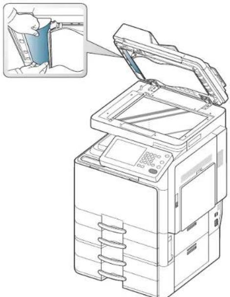 SAMSUNG SCX8030ND - Bourrage du papier d'origine devant la trajectoire recto/verso du scanner - 7