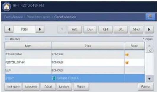 SAMSUNG SCX8030ND - Modification d'une adresse de groupe - 1