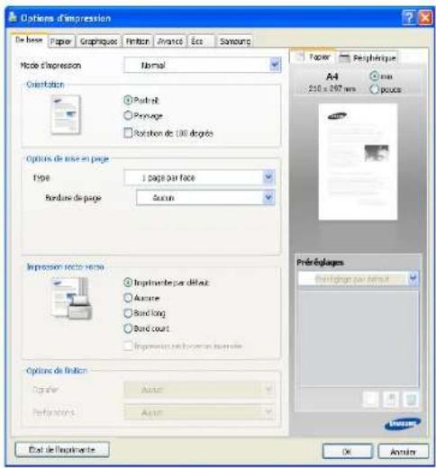 SAMSUNG SCX8030ND - Onglet De base - 1
